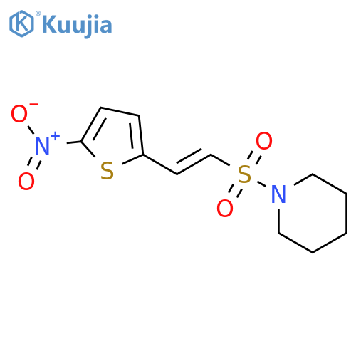 PIPERIDINE, 1-[[2-(5-NITRO-2-THIENYL)ETHENYL]SULFONYL]- structure