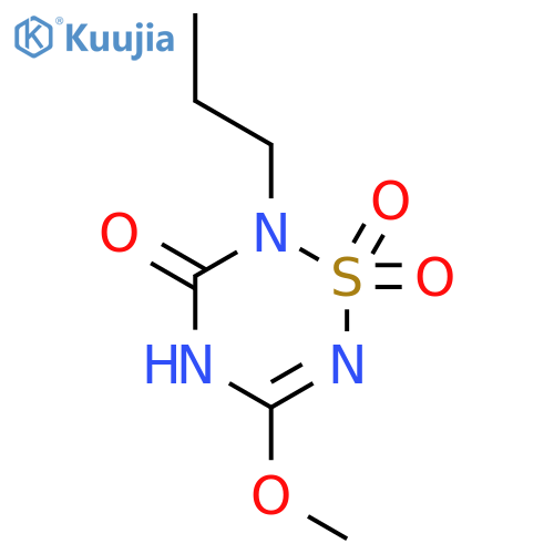 2H-1,2,4,6-Thiatriazin-3(4H)-one, 5-methoxy-2-propyl-, 1,1-dioxide structure