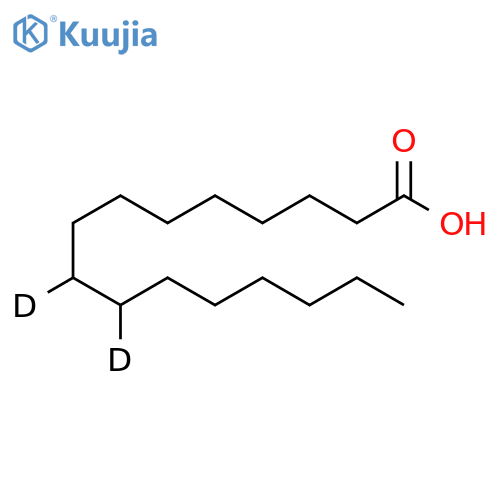 Palmitic acid-9,10-d2 structure