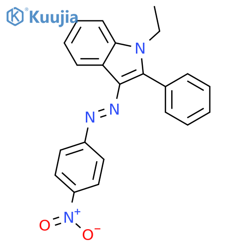 1H-Indole, 1-ethyl-3-[(4-nitrophenyl)azo]-2-phenyl- structure