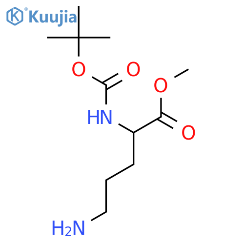 (S)-Methyl 5-amino-2-((tert-butoxycarbonyl)amino)pentanoate structure