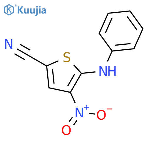 2-THIOPHENECARBONITRILE, 4-NITRO-5-(PHENYLAMINO)- structure