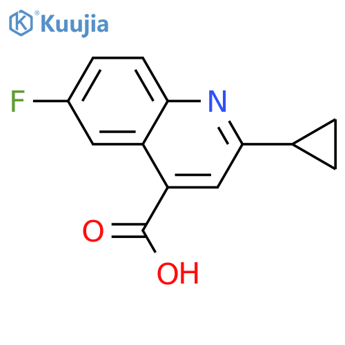 2-cyclopropyl-6-fluoroquinoline-4-carboxylic acid structure