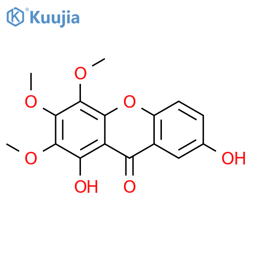 9H-Xanthen-9-one, 1,7-dihydroxy-2,3,4-trimethoxy- structure