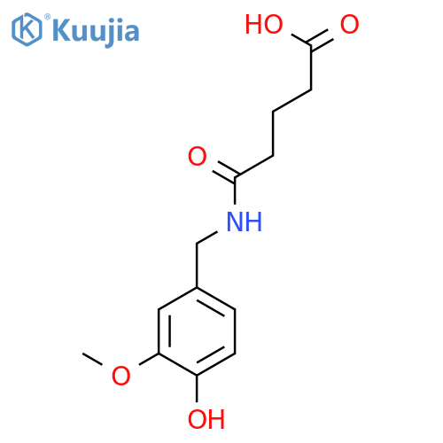 5-{[(4-Hydroxy-3-methoxyphenyl)methyl]amino}-5-oxopentanoic acid structure