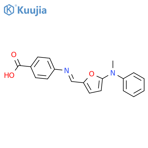 Benzoic acid,4-[[[5-(methylphenylamino)-2-furanyl]methylene]amino]- structure