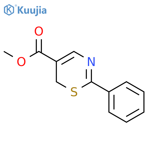 6H-1,3-Thiazine-5-carboxylic acid, 2-phenyl-, methyl ester structure