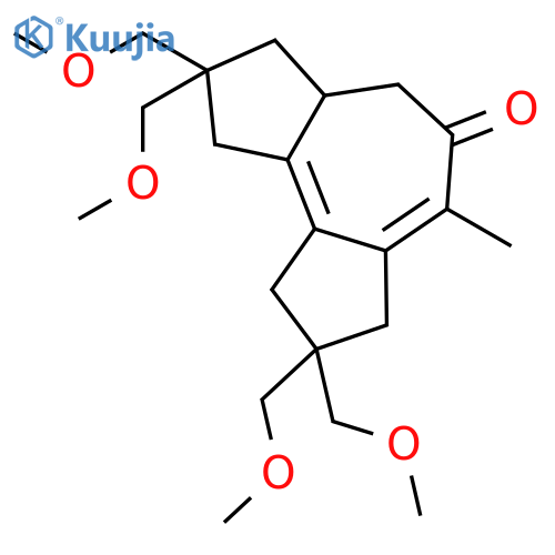5H-Cyclopent[e]azulen-5-one,1,2,3,3a,4,7,8,9-octahydro-2,2,8,8-tetrakis(methoxymethyl)-6-methyl- structure