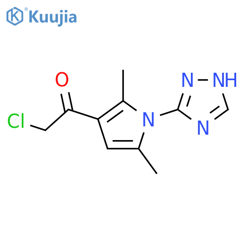 2-Chloro-1-2,5-dimethyl-1-(1H-1,2,4-triazol-5-yl)-1H-pyrrol-3-ylethan-1-one structure