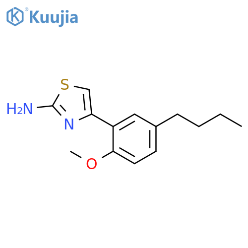 2-Thiazolamine, 4-(5-butyl-2-methoxyphenyl)- structure