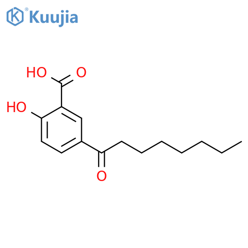 2-Hydroxy-5-octanoylbenzoic acid structure