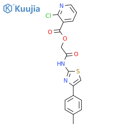 {[4-(4-Methylphenyl)-1,3-thiazol-2-yl]carbamoyl}methyl 2-chloropyridine-3-carboxylate structure