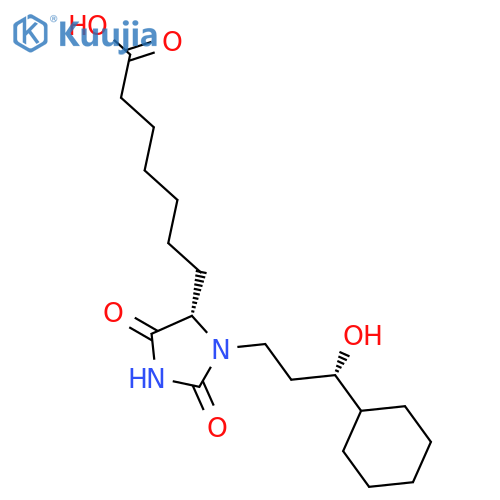 4-Imidazolidineheptanoicacid, 3-(3-cyclohexyl-3-hydroxypropyl)-2,5-dioxo-, [S-(R*,R*)]- (9CI) structure