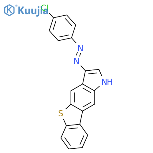 1H-[1]BENZOTHIENO[2,3-F]INDOLE, 3-[(4-CHLOROPHENYL)AZO]- structure