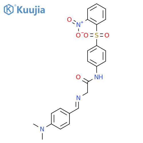 Acetamide,2-[[[4-(dimethylamino)phenyl]methylene]amino]-N-[4-[(2-nitrophenyl)sulfonyl]phenyl]- structure