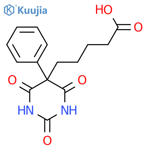 5-PYRIMIDINEPENTANOIC ACID, HEXAHYDRO-2,4,6-TRIOXO-5-PHENYL- structure