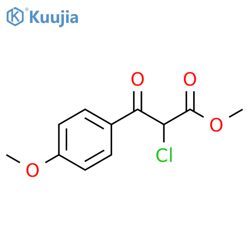 Benzenepropanoic acid, α-chloro-4-methoxy-β-oxo-, methyl ester structure