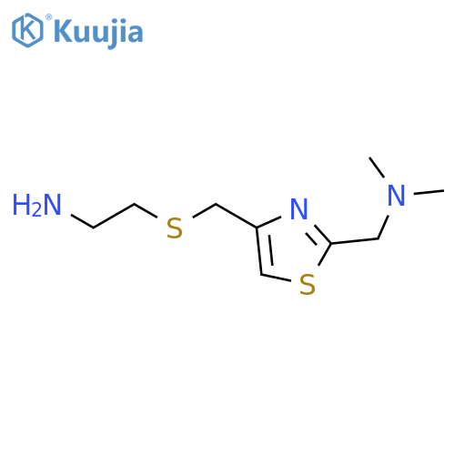 2-(Dimethylaminomethyl)-4-(2-aminoethylthiomethyl)thiazole structure