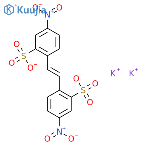 dipotassium 2,2'-(E)-ethene-1,2-diylbis(5-nitrobenzenesulfonate) structure