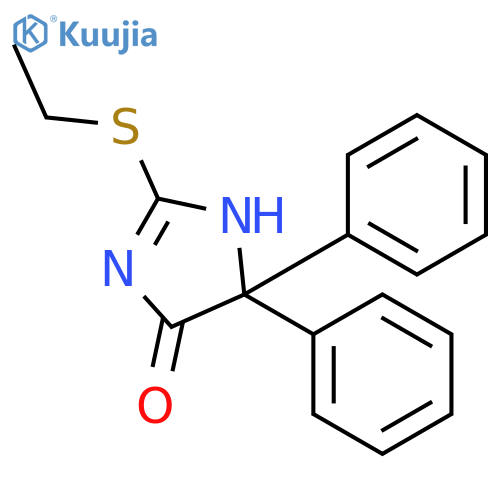 4H-Imidazol-4-one, 2-(ethylthio)-1,5-dihydro-5,5-diphenyl- structure