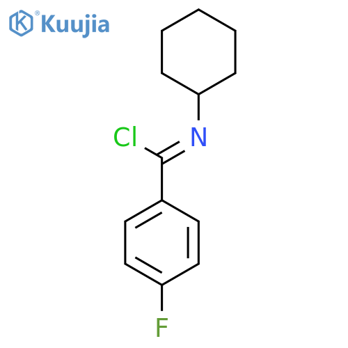 BENZENECARBOXIMIDOYL CHLORIDE, N-CYCLOHEXYL-4-FLUORO- structure