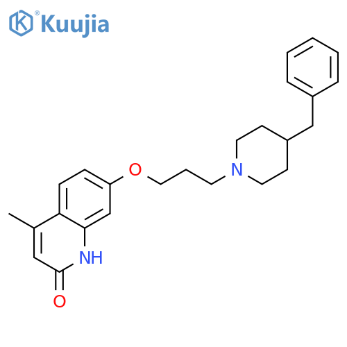 7-[3-(4-benzylpiperidin-1-yl)propoxy]-4-methylquinolin-2(1H)-one structure