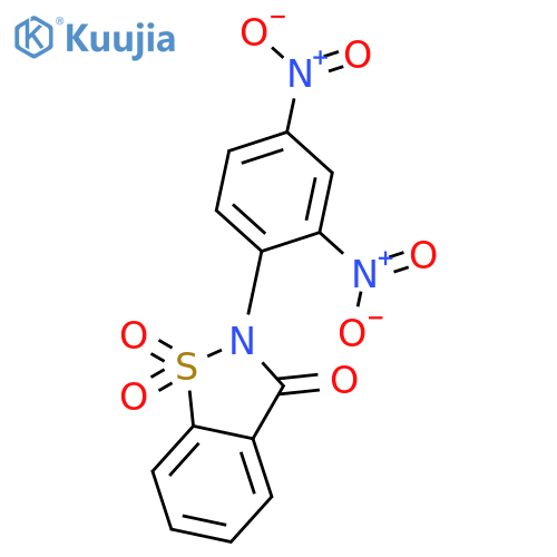 1,2-BENZISOTHIAZOL-3(2H)-ONE, 2-(2,4-DINITROPHENYL)-, 1,1-DIOXIDE structure