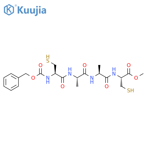 L-Cysteine, N-[N-[N-[N-[(phenylmethoxy)carbonyl]-L-cysteinyl]-L-alanyl]-L-alanyl]-, methyl ester (9CI) structure
