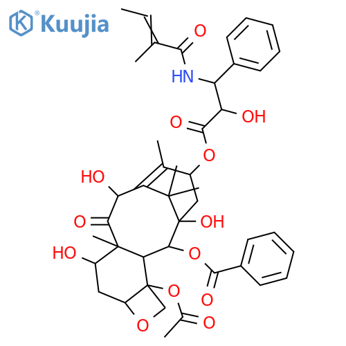 (2α,5β,7α,10β,13α)-4-Acetoxy-1,7,10-trihydroxy-13-{[(2R,3S)-2-hydroxy-3-{[(2E)-2-methyl-2-butenoyl]amino}-3-phenylpropanoyl]oxy}-9-oxo-5,20-epoxytax-11-en-2-yl benzoate structure