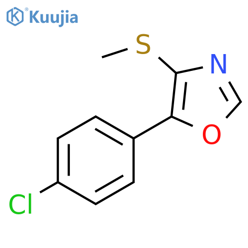 Oxazole, 5-(4-chlorophenyl)-4-(methylthio)- structure
