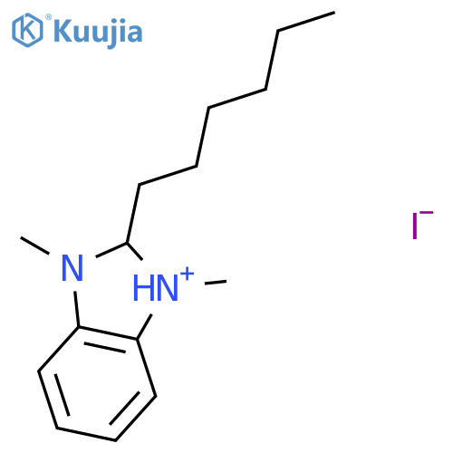 1H-Benzimidazolium, 2-hexyl-1,3-dimethyl-, iodide structure