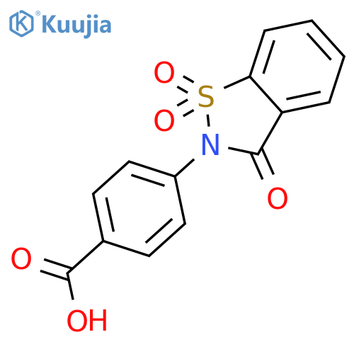 Benzoic acid, 4-(1,1-dioxido-3-oxo-1,2-benzisothiazol-2(3H)-yl)- structure