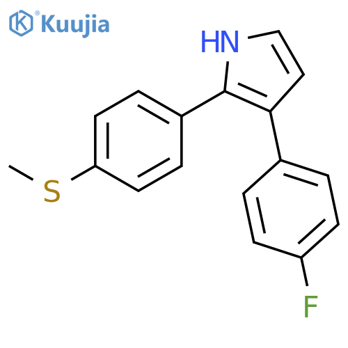 1H-PYRROLE, 3-(4-FLUOROPHENYL)-2-[4-(METHYLTHIO)PHENYL]- structure