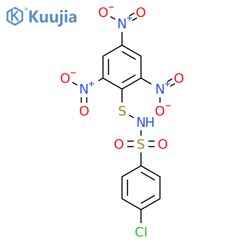 BENZENESULFONAMIDE, 4-CHLORO-N-[(2,4,6-TRINITROPHENYL)THIO]- structure