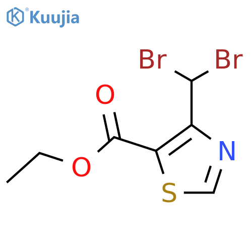 5-Thiazolecarboxylicacid, 4-(dibromomethyl)-, ethyl ester structure