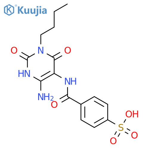 Benzenesulfonic acid,4-[[(4-amino-1-butyl-1,2,3,6-tetrahydro-2,6-dioxo-5-pyrimidinyl)amino]carbonyl]- structure