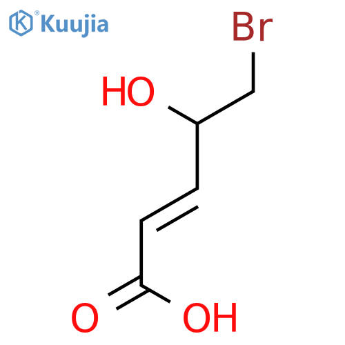 2-PENTENOIC ACID, 5-BROMO-4-HYDROXY-, (E)- structure