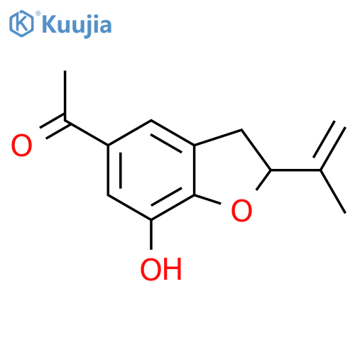 5-Acetyl-2,3-dihydro-7-hydroxy-2-isopropenylbenzofuran structure