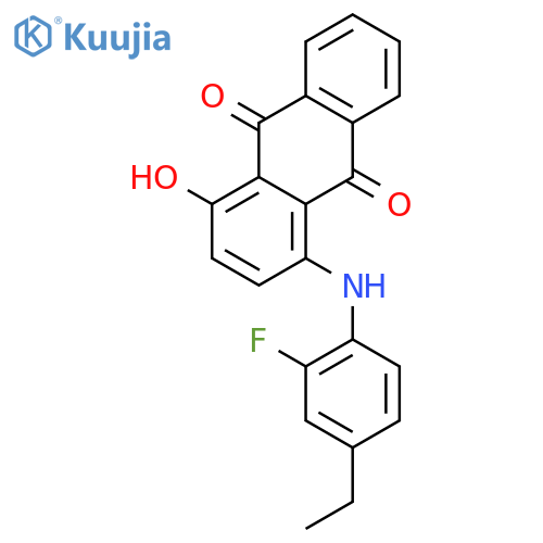 9,10-Anthracenedione, 1-[(4-ethyl-2-fluorophenyl)amino]-4-hydroxy- structure