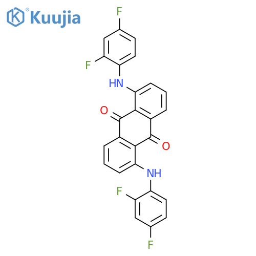 9,10-Anthracenedione, 1,5-bis[(2,4-difluorophenyl)amino]- structure