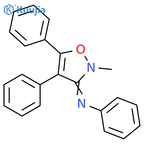 Benzenamine, N-(2-methyl-4,5-diphenyl-3(2H)-isoxazolylidene)- structure