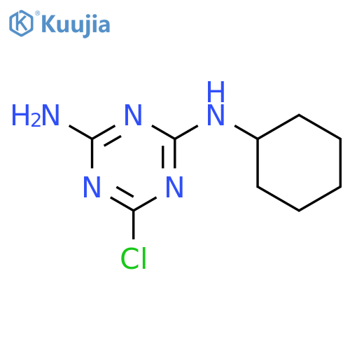 1,3,5-Triazine-2,4-diamine,6-chloro-N2-cyclohexyl- structure