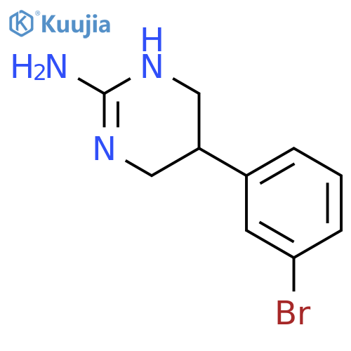 2-Pyrimidinamine, 5-(3-bromophenyl)-1,4,5,6-tetrahydro- structure