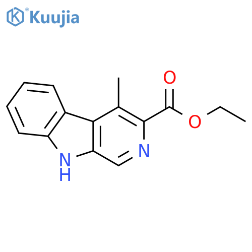 9H-PYRIDO[3,4-B]INDOLE-3-CARBOXYLIC ACID, 4-METHYL-, ETHYL ESTER structure