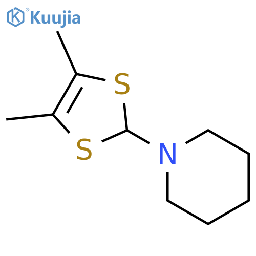 PIPERIDINE, 1-(4,5-DIMETHYL-1,3-DITHIOL-2-YL)- structure