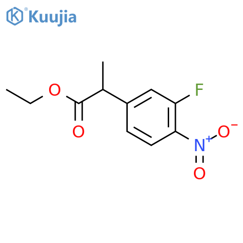 ethyl 2-(3-fluoro-4-nitro-phenyl)propanoate structure