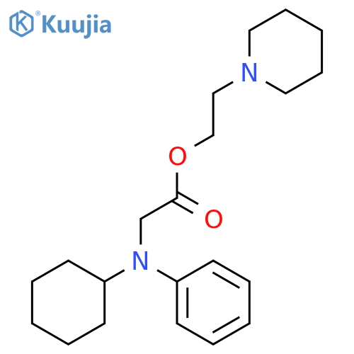 GLYCINE, N-CYCLOHEXYL-N-PHENYL-, 2-(1-PIPERIDINYL)ETHYL ESTER structure