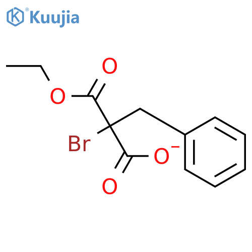 PROPANEDIOIC ACID, BROMO(PHENYLMETHYL)-, MONOETHYL ESTER structure