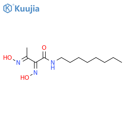Butanamide, 2,3-bis(hydroxyimino)-N-octyl- structure