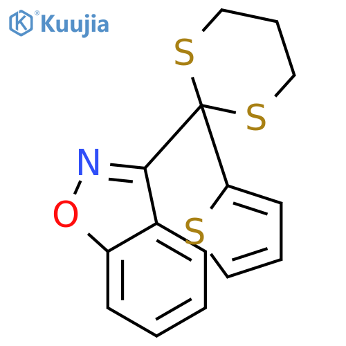 1,2-BENZISOXAZOLE, 3-[2-(2-THIENYL)-1,3-DITHIAN-2-YL]- structure